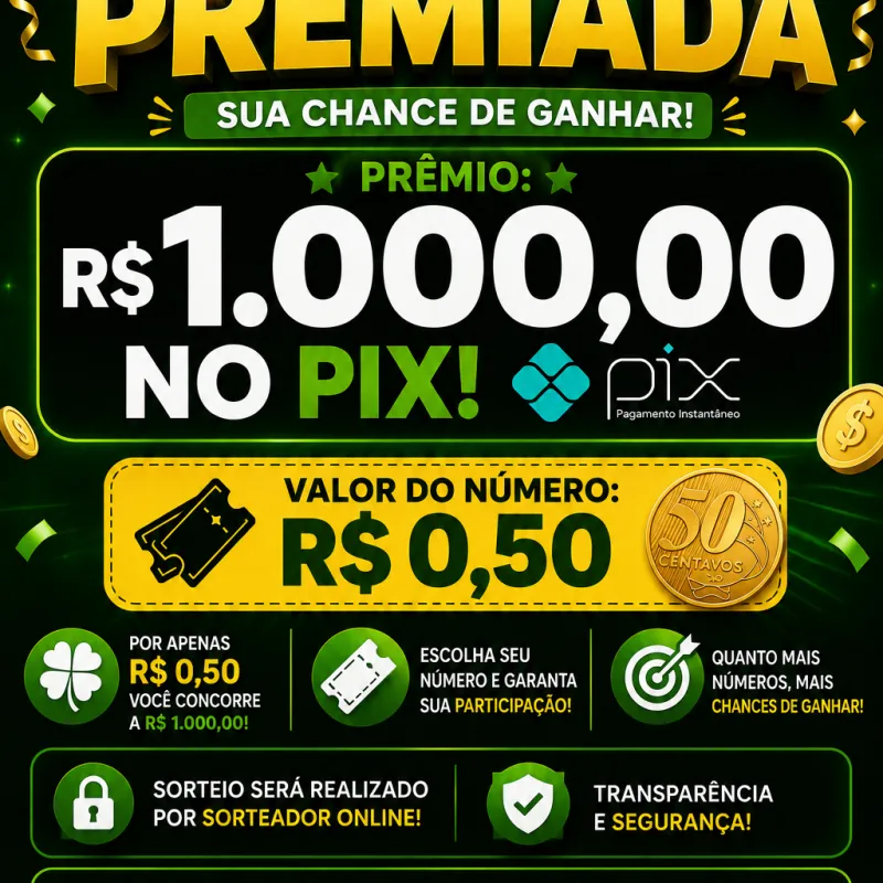 Imagem da campanha Pix premiado