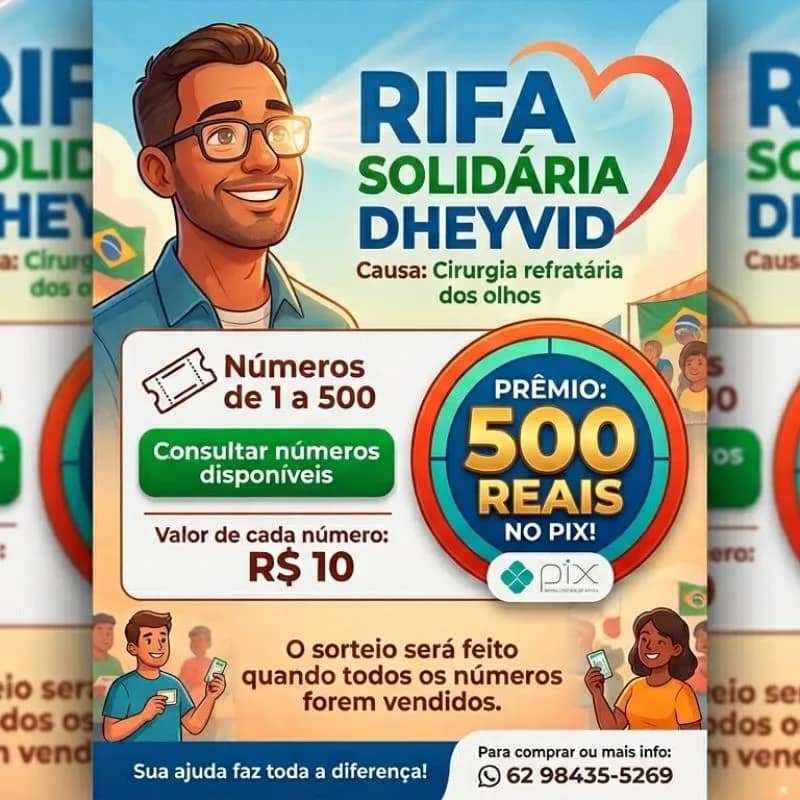 Imagem da campanha Rifa Solidária