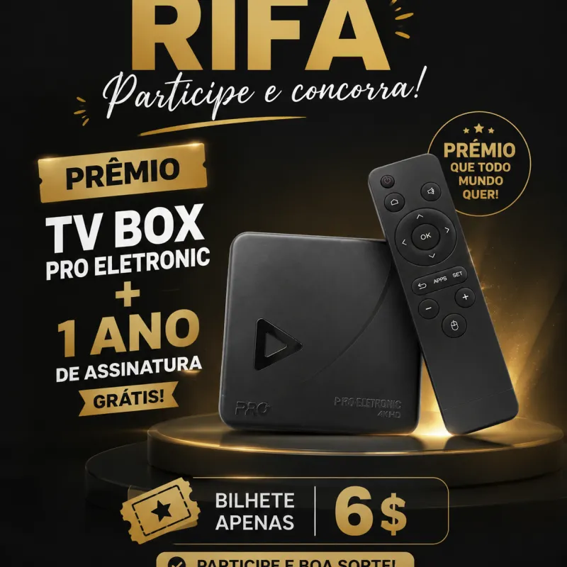 Imagem da campanha Tv box pro eletronic + 1 ano Grátis