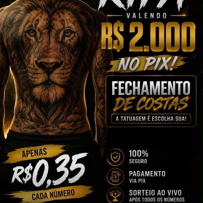 Imagem da campanha 🦁 Rifa do Leão – Fechamento de Costas ou R$ 2.000 no PIX