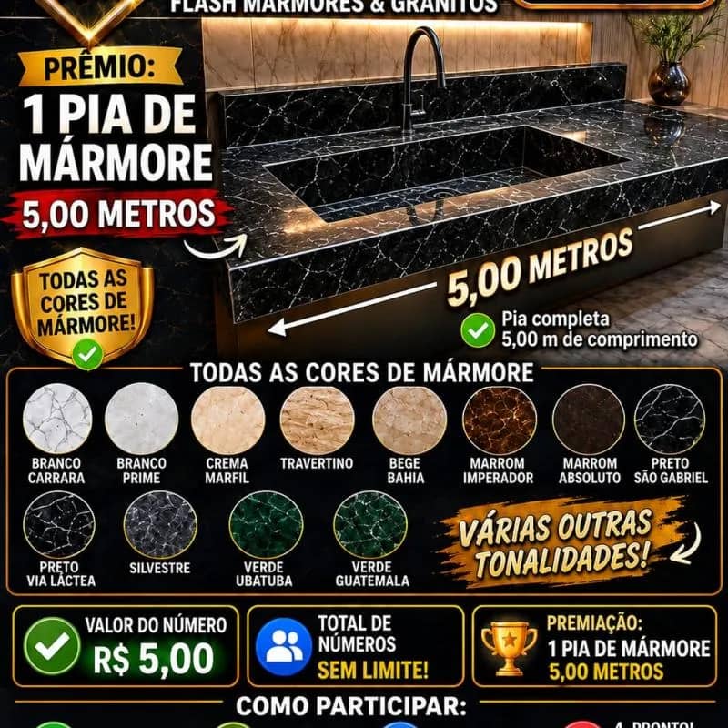 Imagem da campanha Uma linda pia de cozinha de até 5 metros