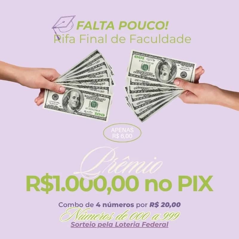 Imagem da campanha 🎓 FALTA POUCO! Rifa Final de Faculdade