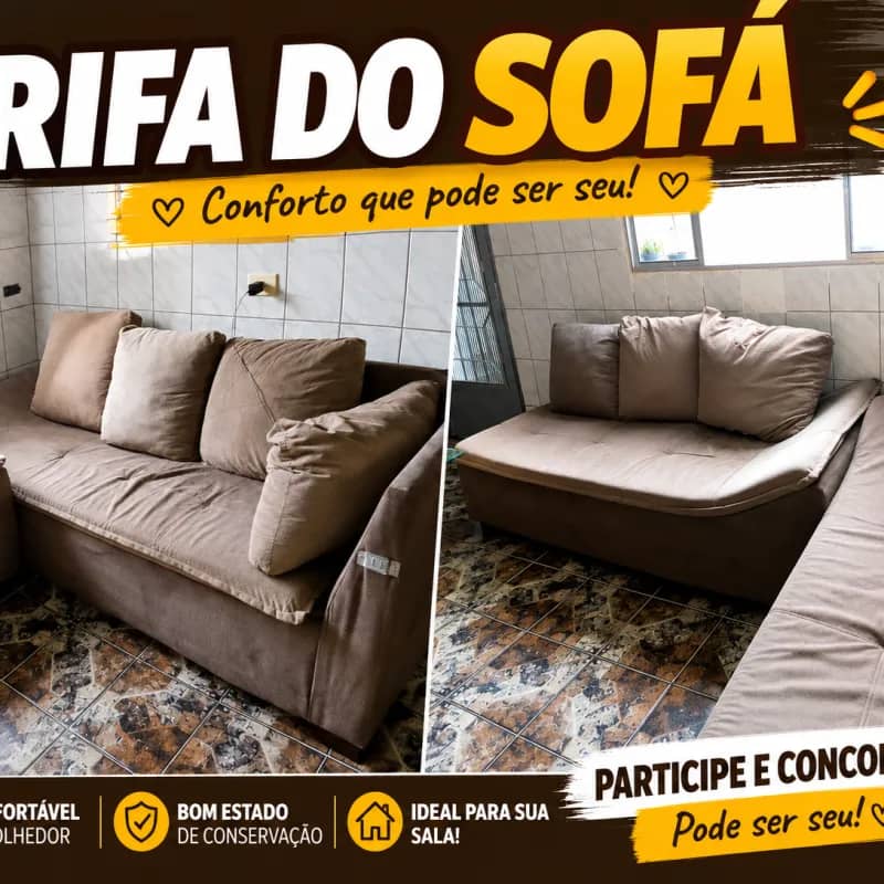 Imagem da campanha 🏆 PARTICIPE E LEVE ESTE SOFÁ PARA CASA