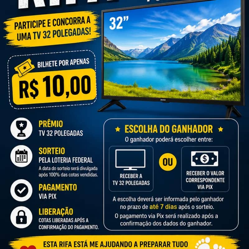 Imagem da campanha tv 32 polegadas