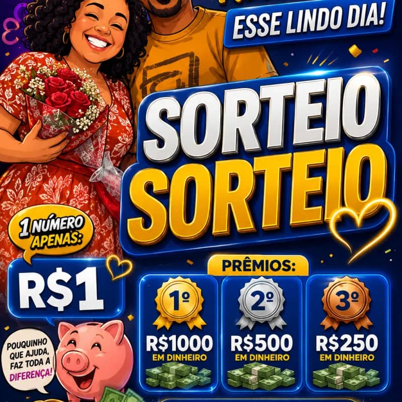 Imagem da campanha Sorteio dos noivos Ana e João