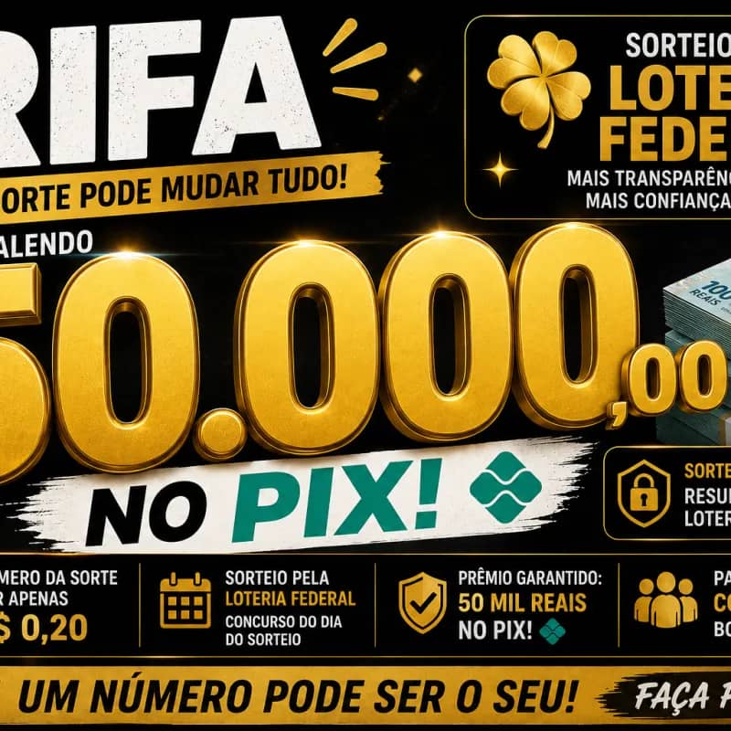 Imagem da campanha Valendo 50 mil no pix