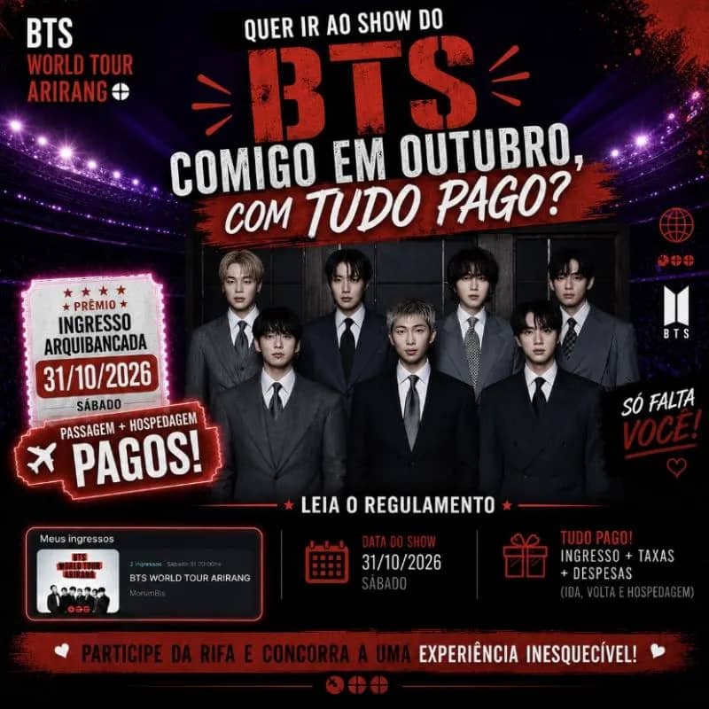 Imagem da campanha INGRESSO ARQUIBANCADA 31/10 + PASSAGEM E HOSPEDAGEM