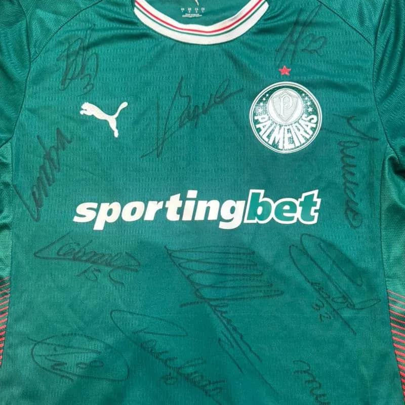 Imagem da campanha Camiseta autografada do Palmeiras
