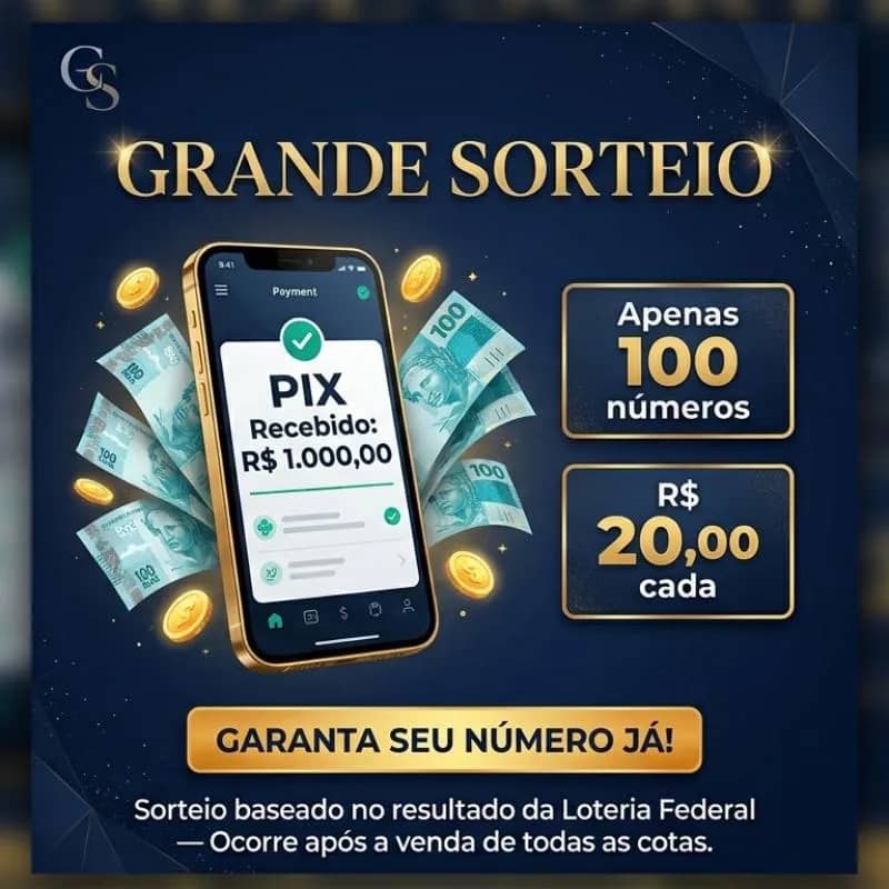 Imagem da campanha GRANDE SORTEIO – R$ 1.000,00 DIRETO NO SEU PIX!
