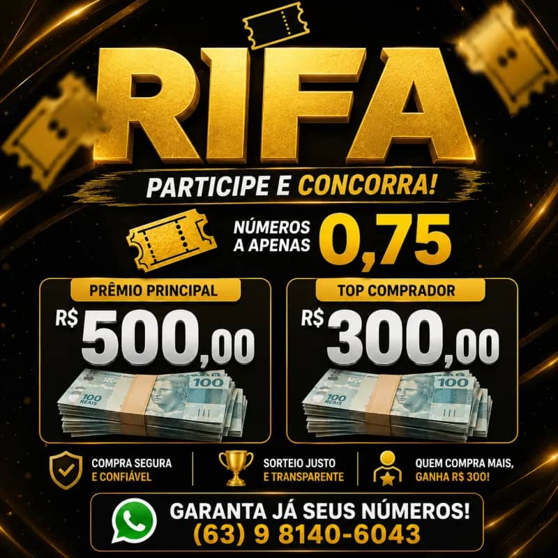 Imagem da campanha 500,00 (QUINHENTOS) REAAAAIS NO PIIIIX!