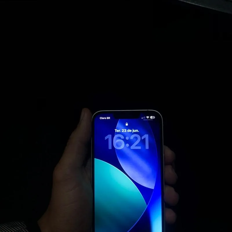 Imagem da campanha Iphone 14 em ótimas condições, com saúde da bateria em 85%. Todas as peças são originais.