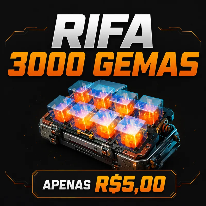 Imagem da campanha Rifa 3000 gemas