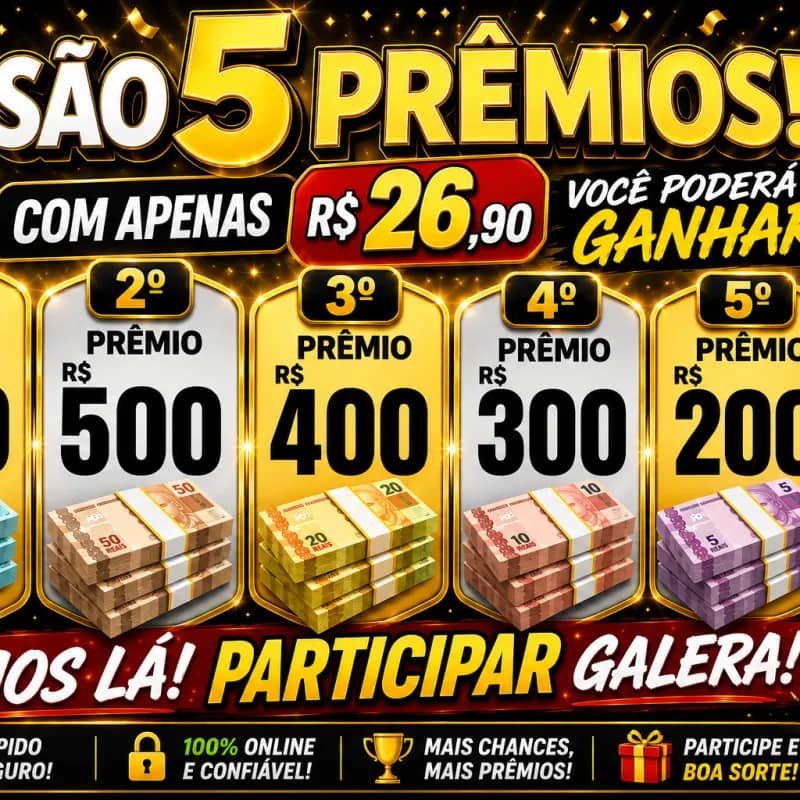Imagem da campanha São 5 prêmios