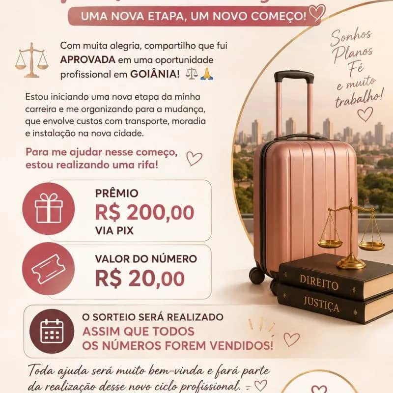 Imagem da campanha Rifa Solidária