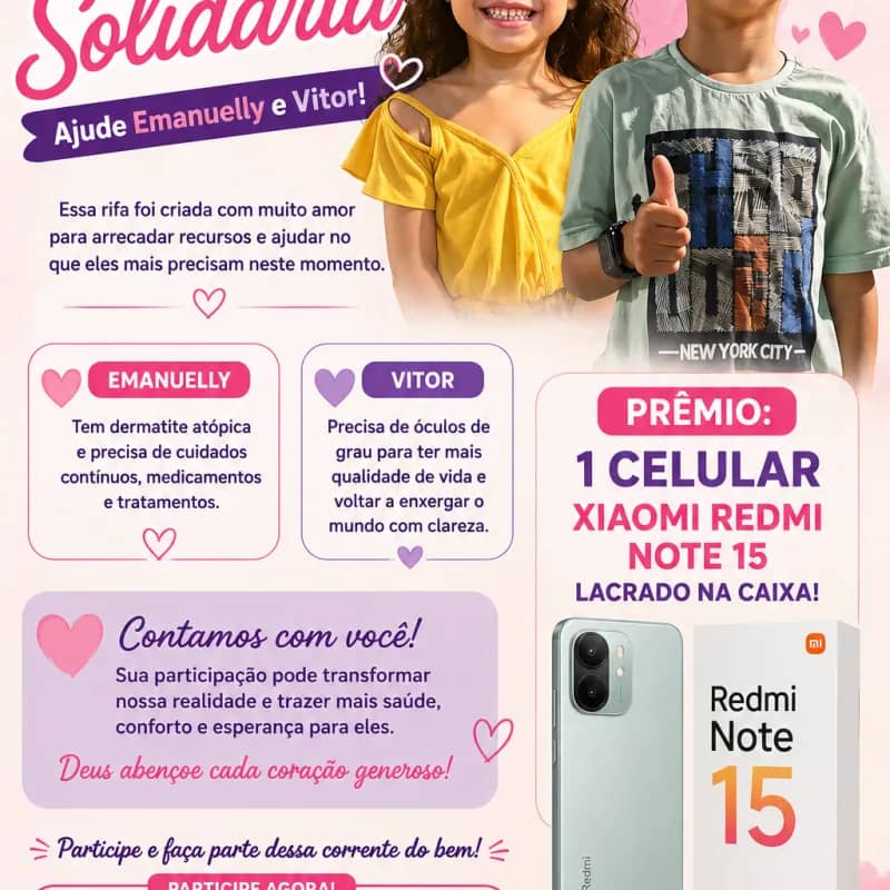 Imagem da campanha Vitor e Emanuelly