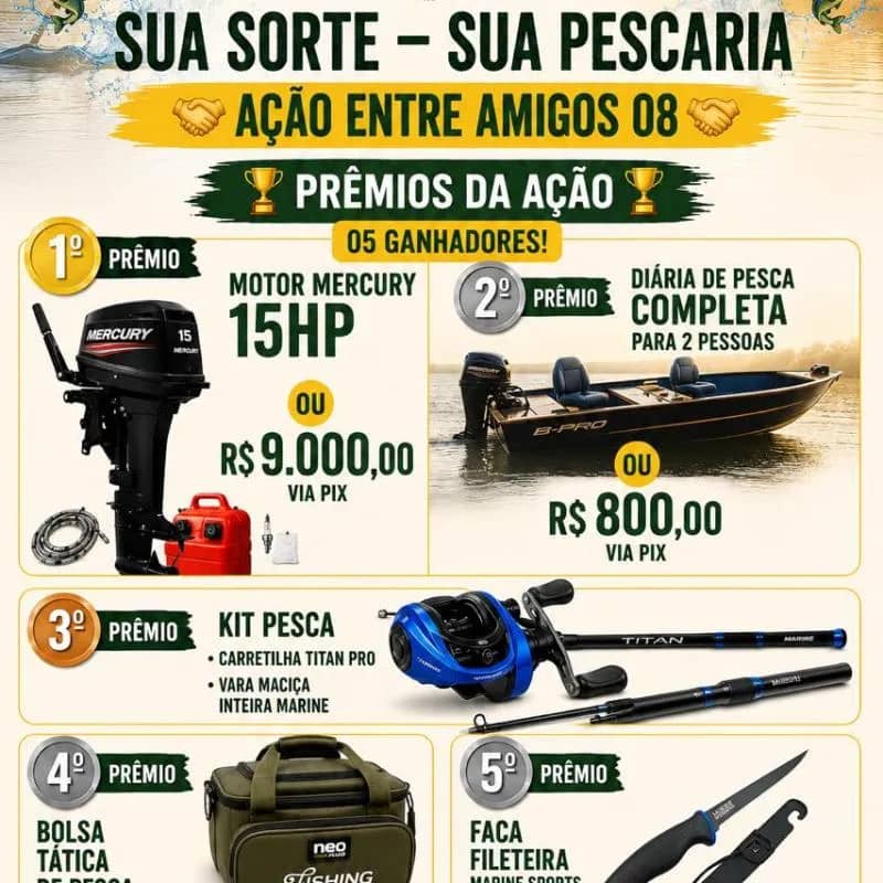 Imagem da campanha SUA SORTE - SUA PESCARIA -