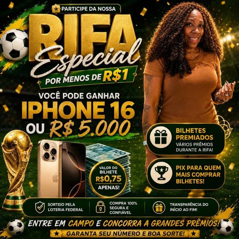 Imagem da campanha CAMPANHA IPHONE 16 OU 5 MIL NO PIX🥳🥳