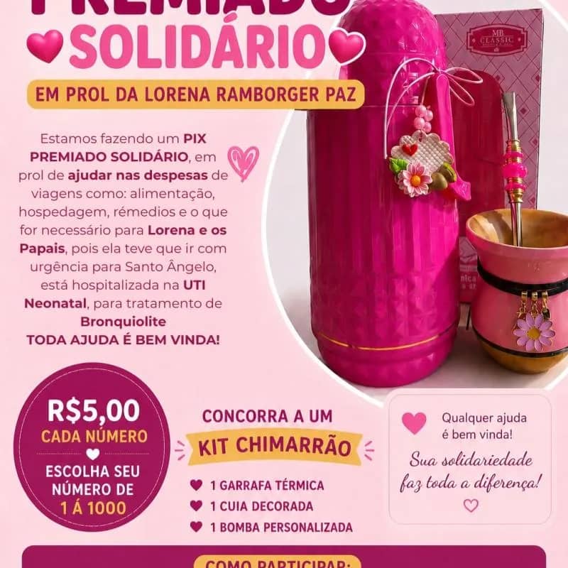Imagem da campanha Pix Premiado Solidario