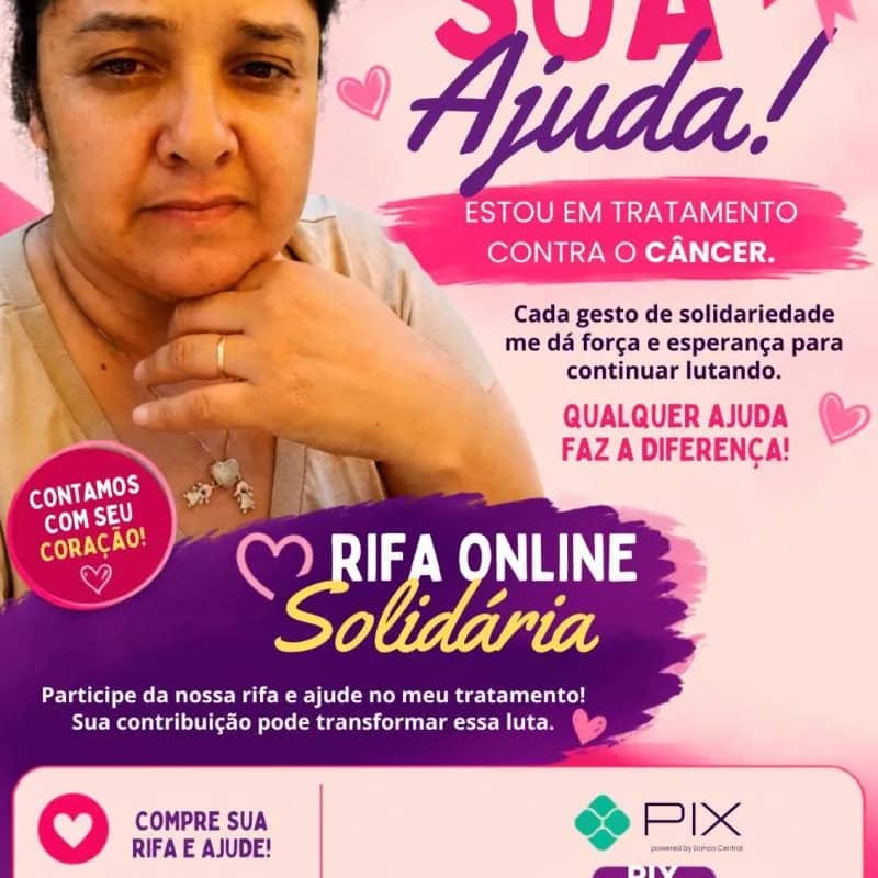 Imagem da campanha RIFA SOLIDÁRIA - LUTA PELA VIDA