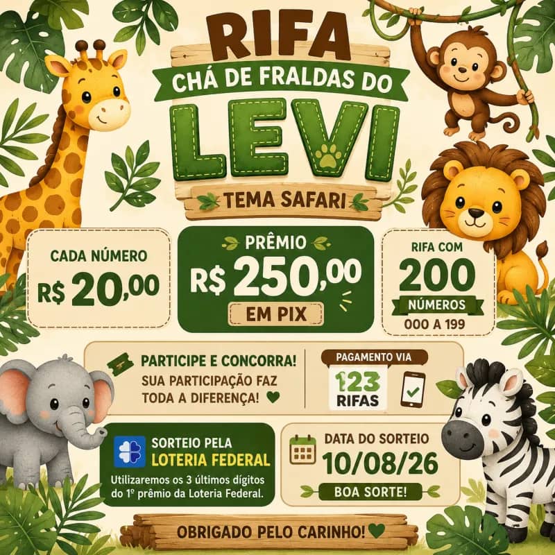 Imagem da campanha Chá fralda do Levi