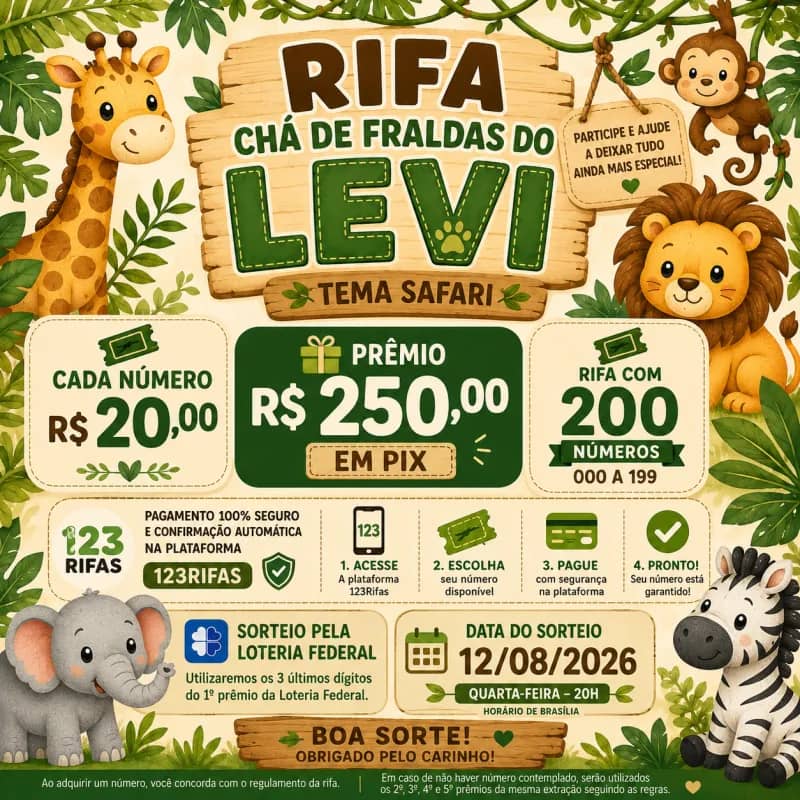 Imagem da campanha Chá fralda do Levi