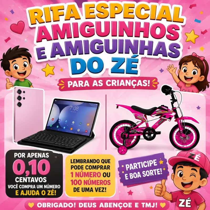 Imagem da campanha AMIGUINHOS E AMIGUINHAS DO ZÉ