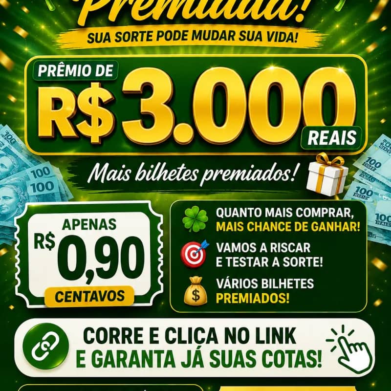 Imagem da campanha R$ 3.000 mil reais na sua conta