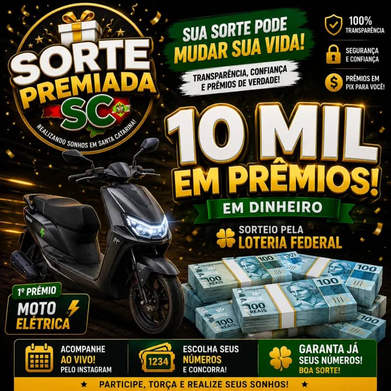 Imagem da campanha Sorte Premiada SC