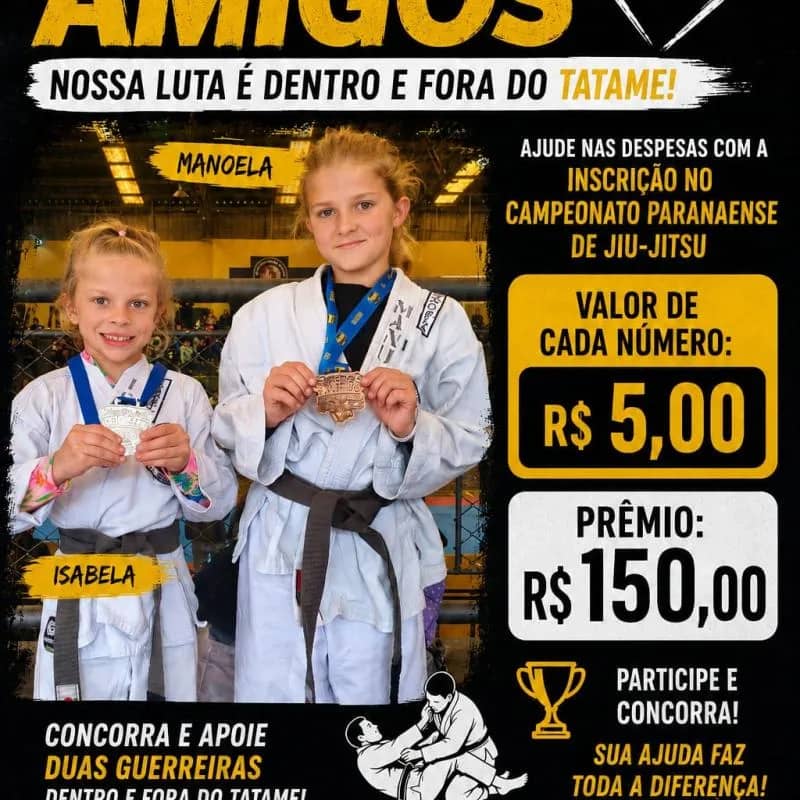 Imagem da campanha Jiu Jitsu Manoela e Isabela