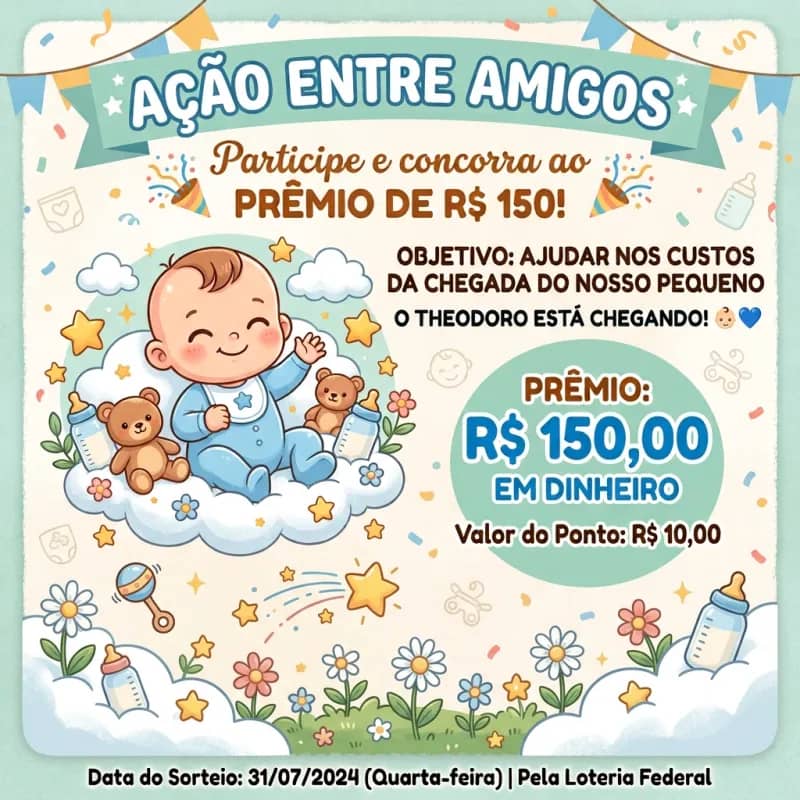 Imagem da campanha Ação entre amigos para chegada do Theodoro