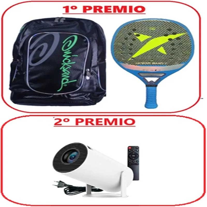 Imagem da campanha 1º PREMIO  Raquete Beach Tennis Drop Shot + Raqueteira Quicksand 2º PREMIO Projetor Hy300 4k Android