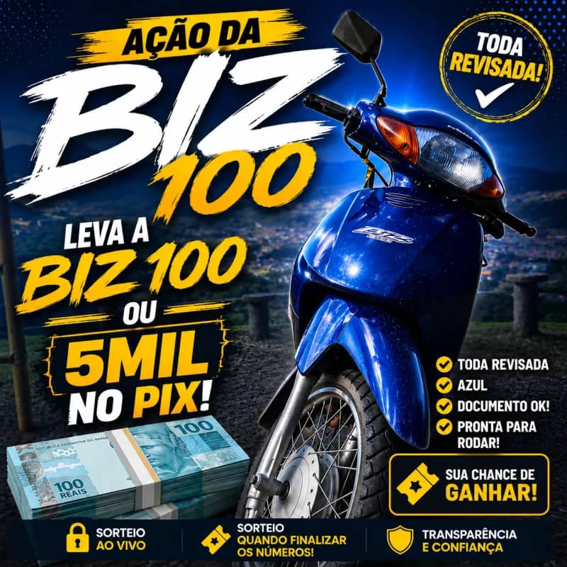 Imagem da campanha Ação Biz 100 ou 5K