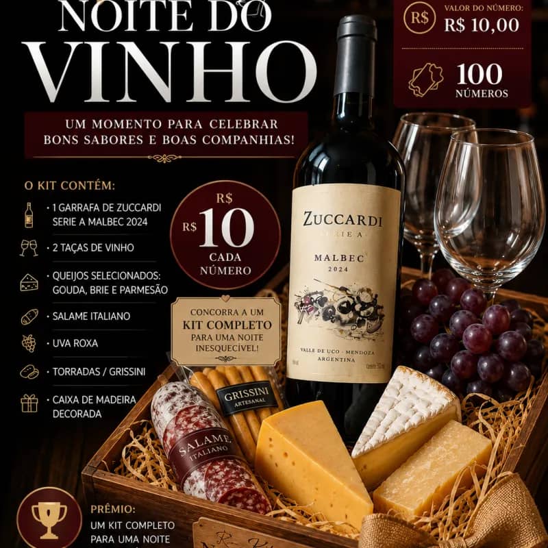 Imagem da campanha Noite do vinho