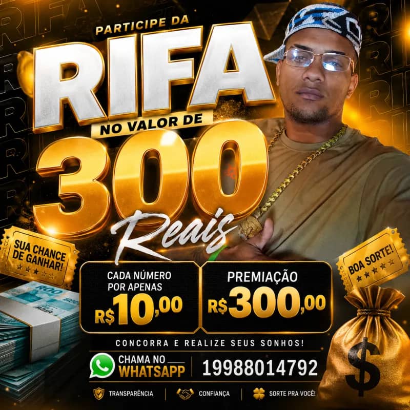 Imagem da campanha Rifa de 300 $ reais no pix