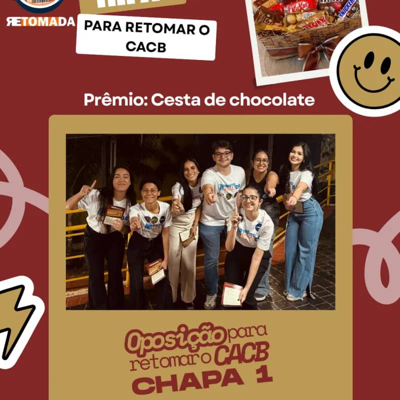 Imagem da campanha Rifa para Retomar o CACB