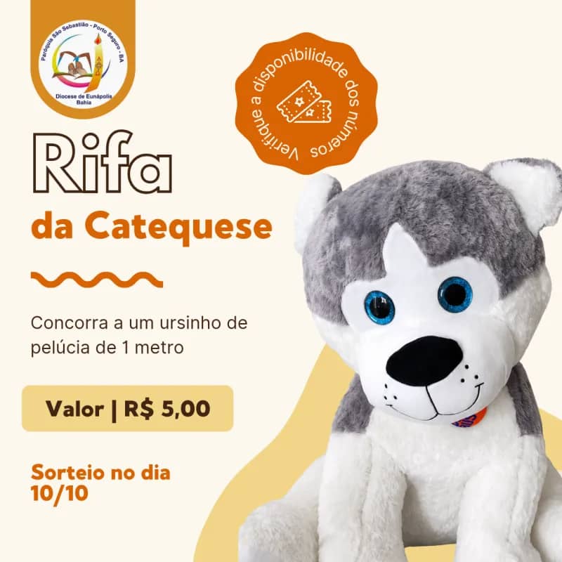 Imagem da campanha Rifa da Catequese