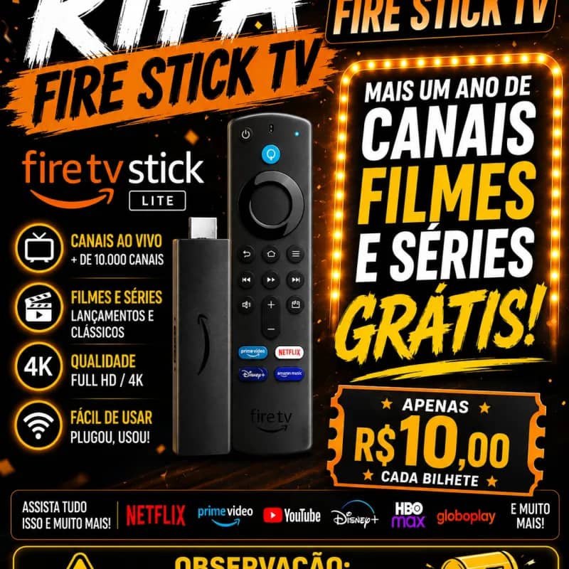 Imagem da campanha FIRE STICK + 1 Ano Canais Grátis