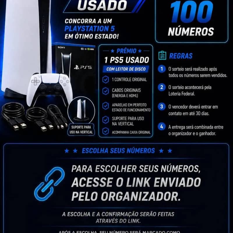 Imagem da campanha Rifa de ps5 usado