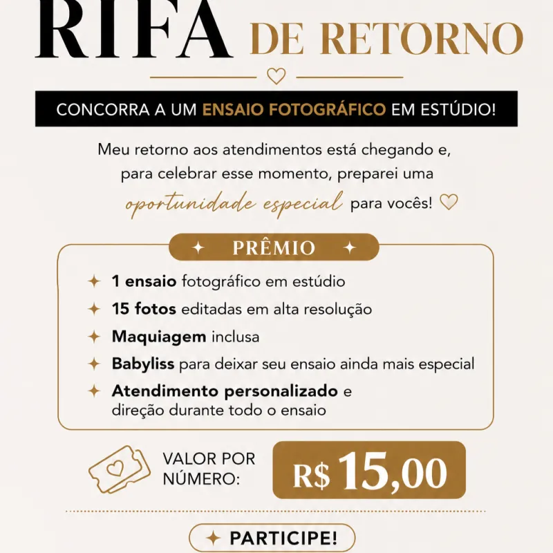 Imagem da campanha Rifa de retorno