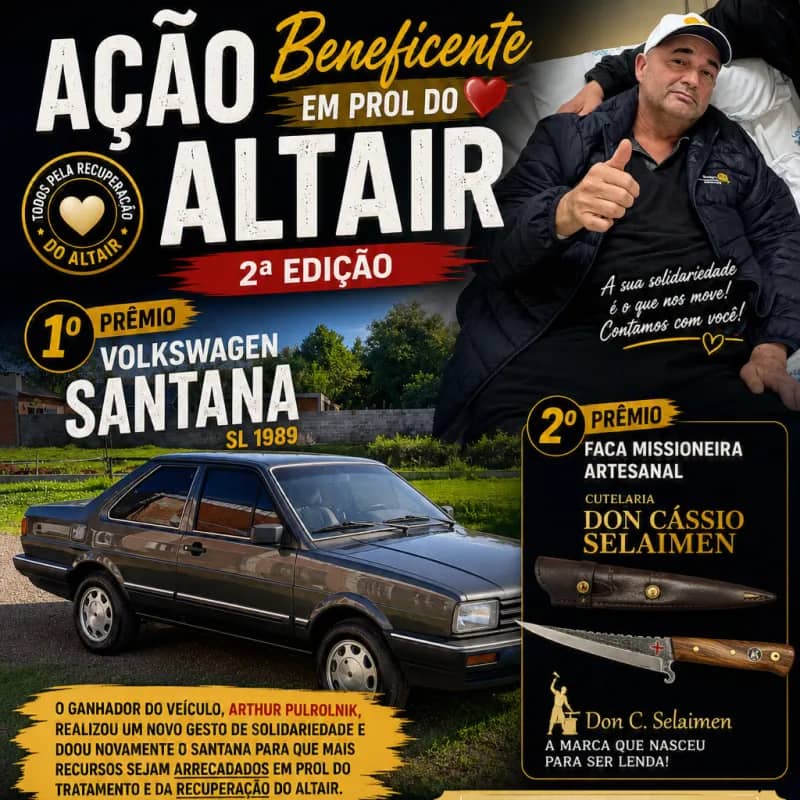 Imagem da campanha AÇÃO BENEFICENTE EM PROL DO ALTAIR – 2ª EDIÇÃO