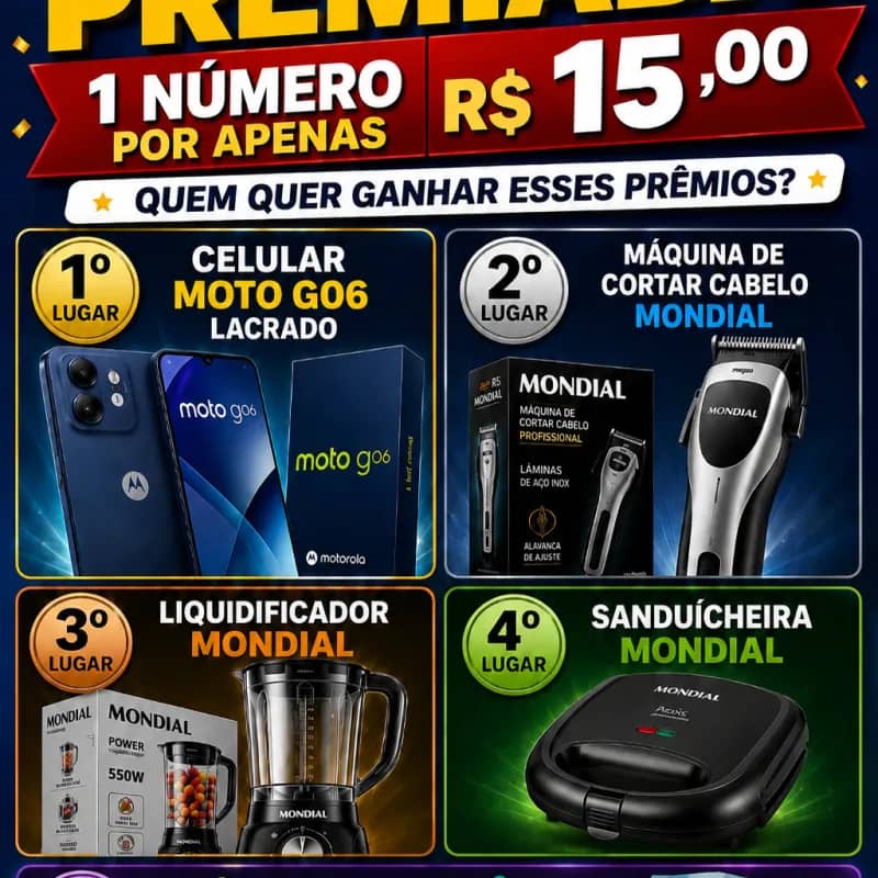 Imagem da campanha Rifa Premiada