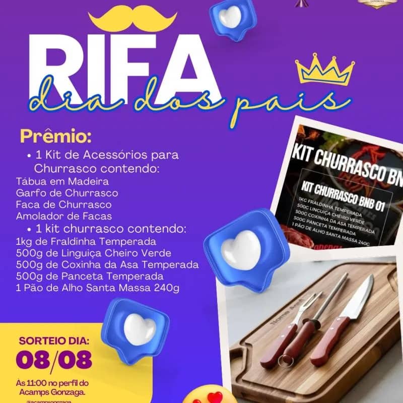 Imagem da campanha Rifa dia dos Pais - AcampsGonzaga