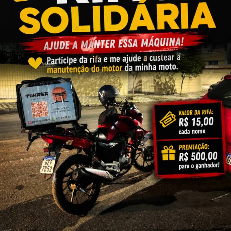 Imagem da campanha RIFA SOLIDÁRIA