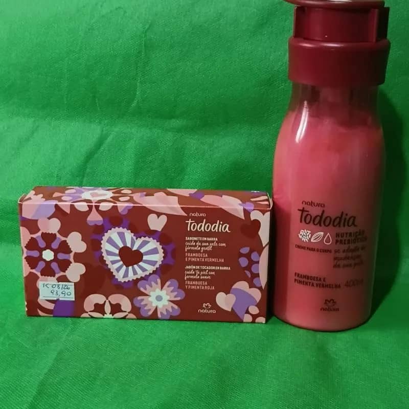 Imagem da campanha R$10 Rifa para arrecadar fundos para exames médicos - Hidratante 400ml, Caixa com 2 sabonetes framboesa e pimenta vermelha
