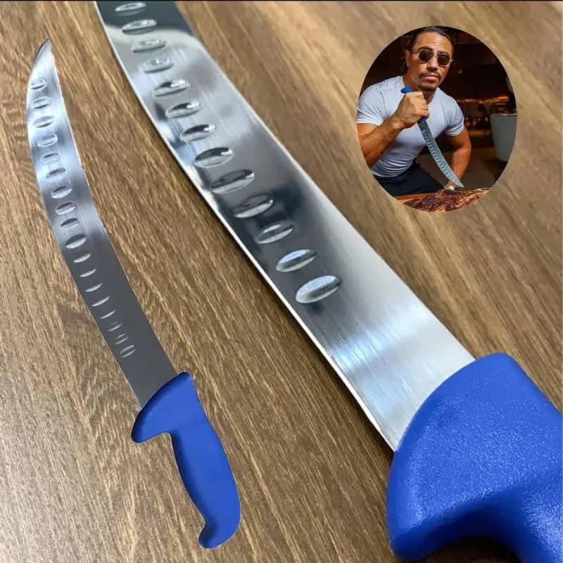 Imagem da campanha Faca curvada xdx azul , 40cm , aço inoxidável