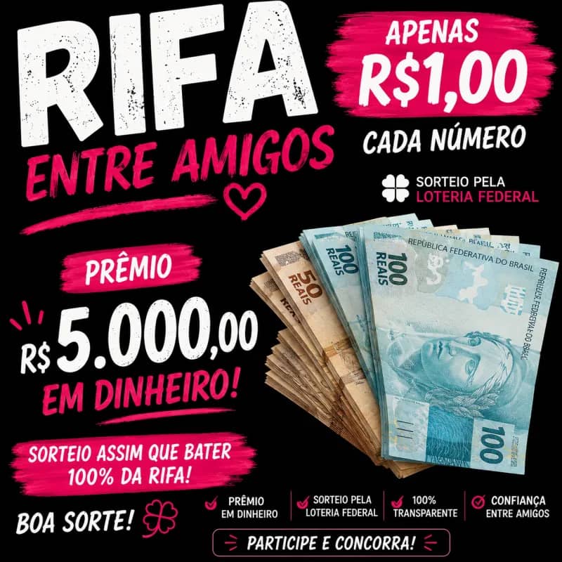Imagem da campanha Rifa entre amigos