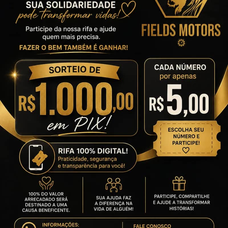 Imagem da campanha Rifa Solidária