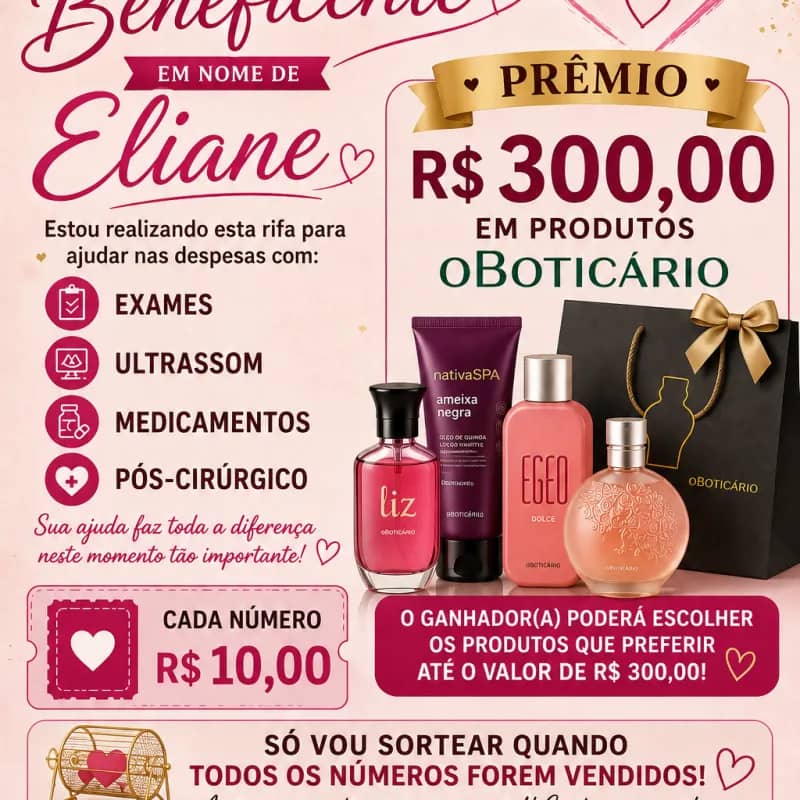 Imagem da campanha campanha beneficente em prol Eliane