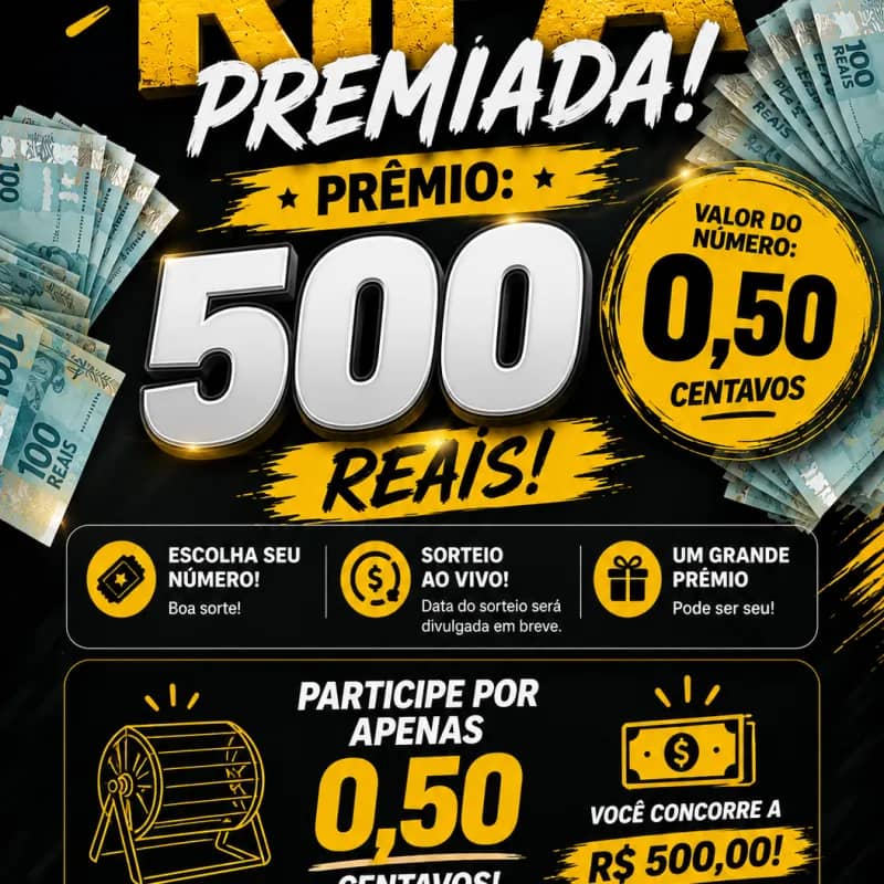 Imagem da campanha PRÊMIO 500 REAIS 💰