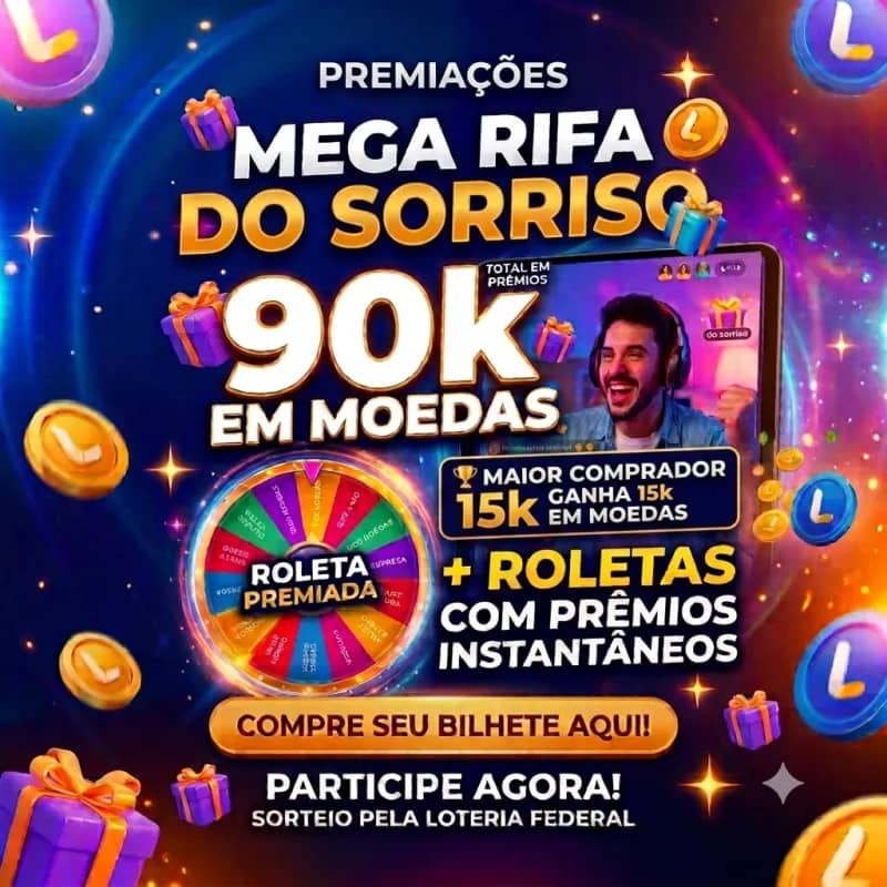Imagem da campanha MEGA Rifa do Sorriso